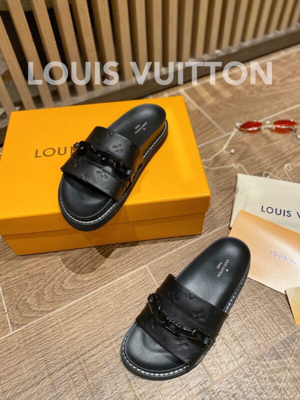 Louis Vuitton LV Sunset Flat Comfort Mule Black For Women LV