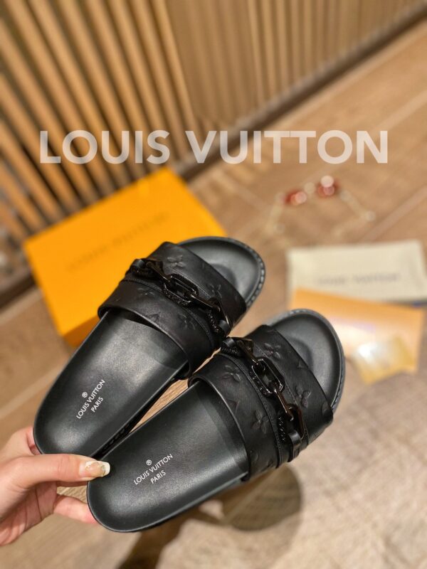 Louis Vuitton LV Sunset Flat Comfort Mule Black For Women LV
