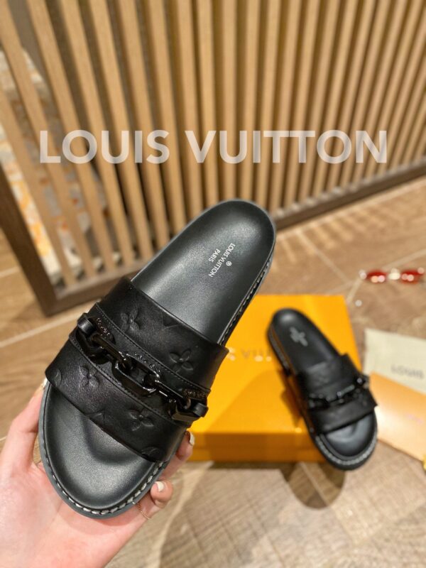 Louis Vuitton LV Sunset Flat Comfort Mule Black For Women LV