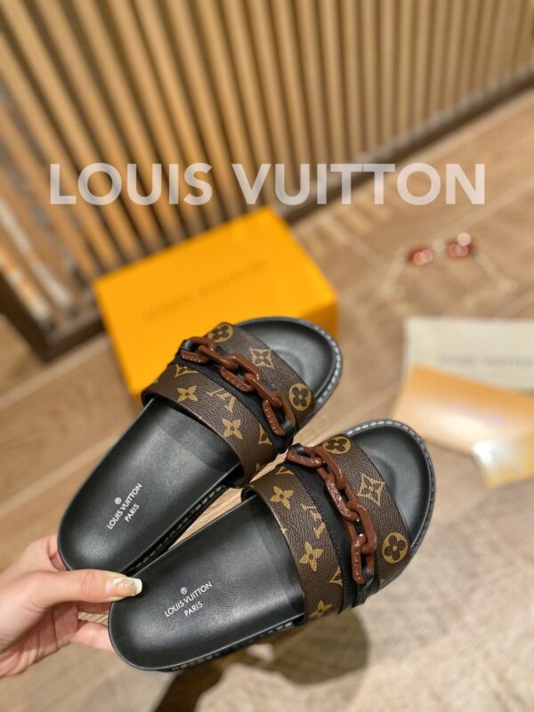 Louis Vuitton LV Sunset Flat Comfort Mule Black/Brown For Women LV