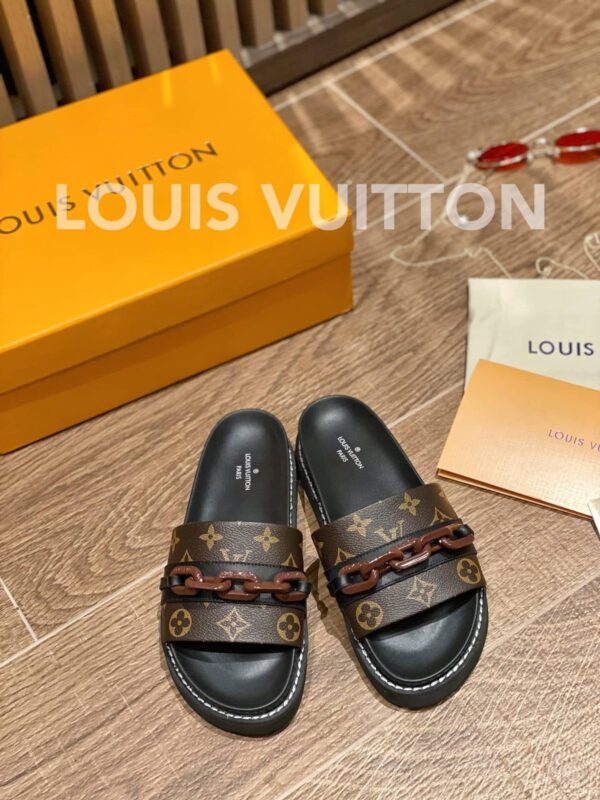 Louis Vuitton LV Sunset Flat Comfort Mule Black/Brown For Women LV
