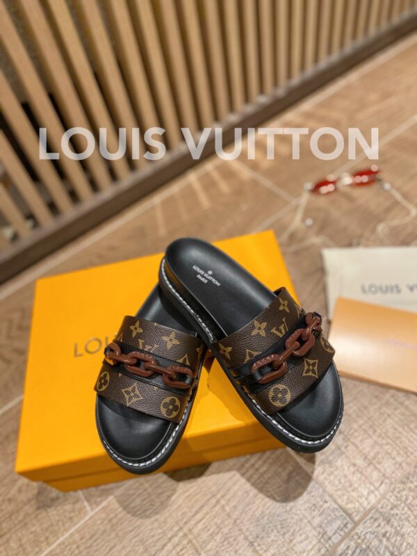 Louis Vuitton LV Sunset Flat Comfort Mule Black/Brown For Women LV
