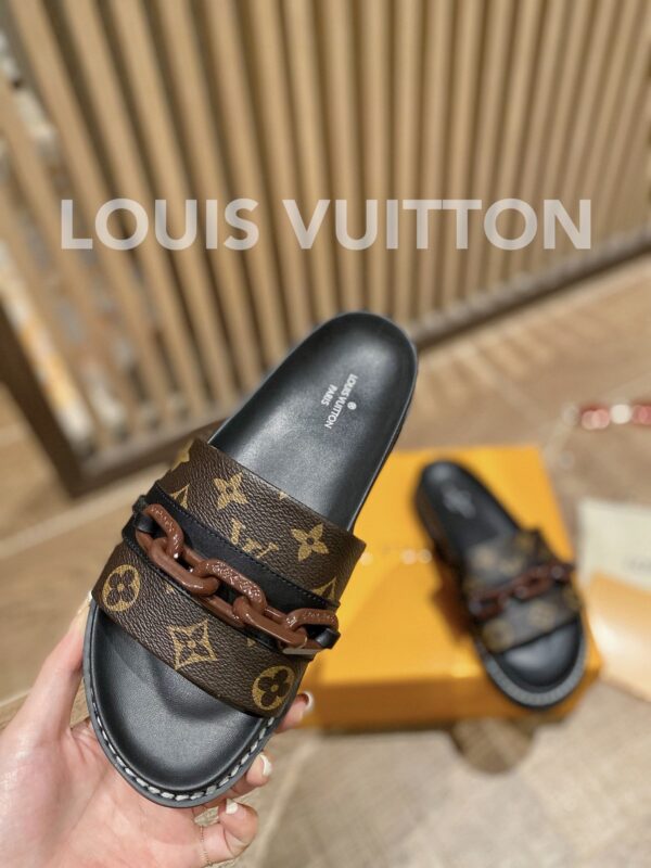 Louis Vuitton LV Sunset Flat Comfort Mule Black/Brown For Women LV