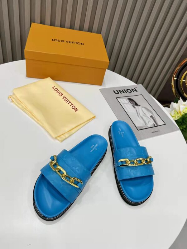 Louis Vuitton LV Sunset Flat Comfort Mule Blue For Women LV