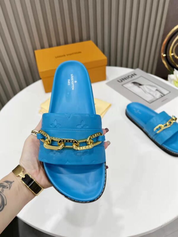 Louis Vuitton LV Sunset Flat Comfort Mule Blue For Women LV
