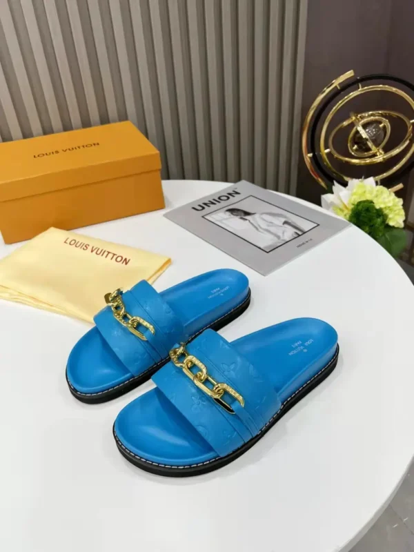 Louis Vuitton LV Sunset Flat Comfort Mule Blue For Women LV