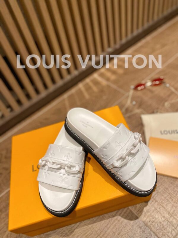 Louis Vuitton LV Sunset Flat Comfort Mule White For Women LV