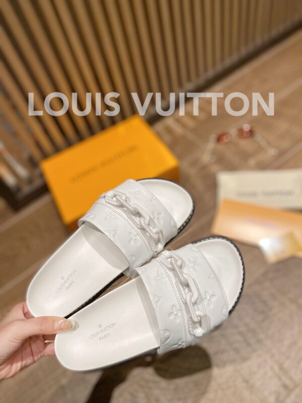 Louis Vuitton LV Sunset Flat Comfort Mule White For Women LV