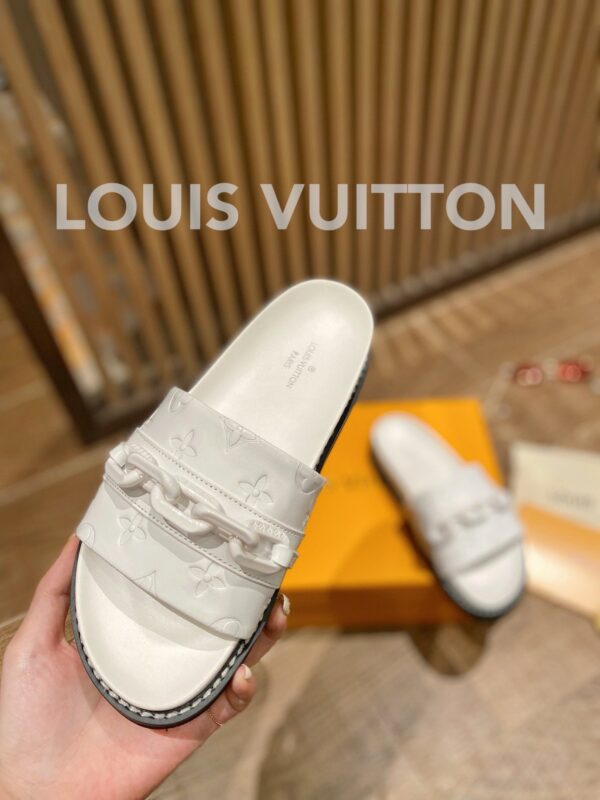 Louis Vuitton LV Sunset Flat Comfort Mule White For Women LV