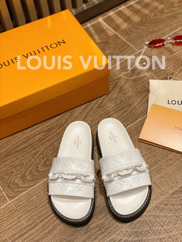 Louis Vuitton LV Sunset Flat Comfort Mule White For Women LV