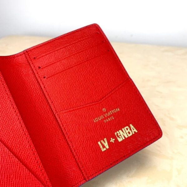 1:1 Replica Louis Vuitton LV x NBA Pocket Organizer Monogram Canvas For Men, Men's Wallet 4.3in/11cm LV M80104