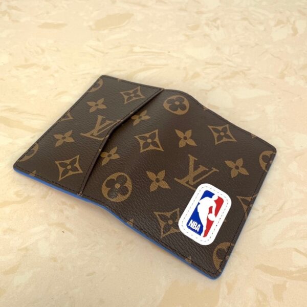 1:1 Replica Louis Vuitton LV x NBA Pocket Organizer Monogram Canvas For Men, Men's Wallet 4.3in/11cm LV M80104