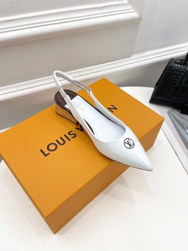 Louis Vuitton Magnetic Slingback Pump White For Women LV