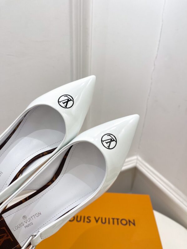 Louis Vuitton Magnetic Slingback Pump White For Women LV
