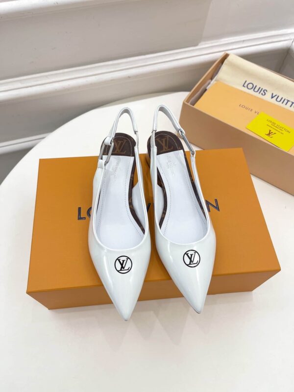 Louis Vuitton Magnetic Slingback Pump White For Women LV