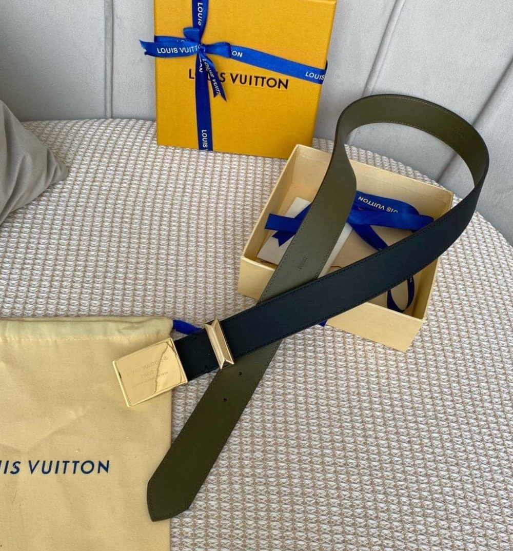 1:1 Replica Louis Vuitton Metropole LV Belt Black LV Women Belt