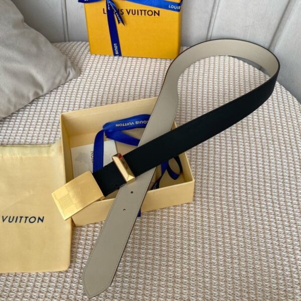 1:1 Replica Louis Vuitton Metropole LV Belt Black LV Women Belt