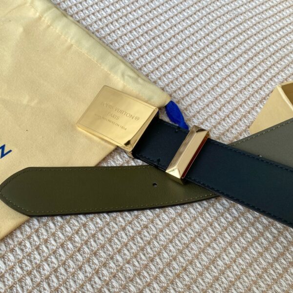 1:1 Replica Louis Vuitton Metropole LV Belt Black LV Women Belt