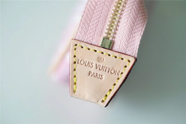 1:1 Replica Louis Vuitton Mini Pochette Accessoires Monogram Denim Pink For Women, Women's Wallets 6.1in/15.5cm LV 