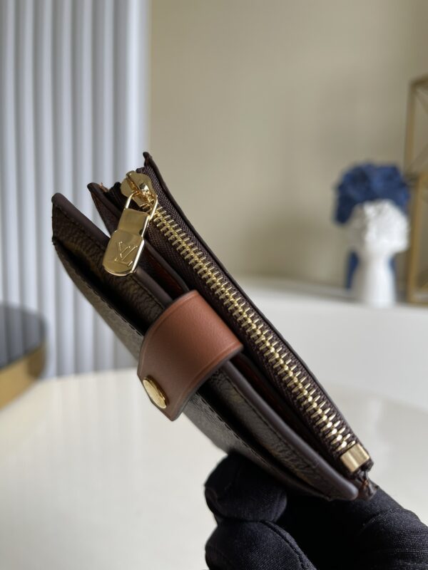 1:1 Replica Louis Vuitton Multiple Card Holder Monogram Canvas Brown For Men, Men's Wallet 11cm LV N60451