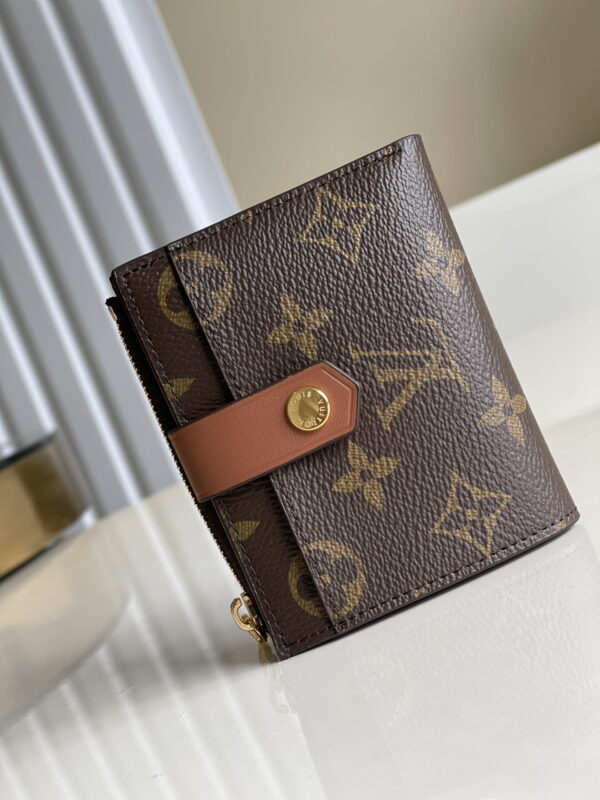 1:1 Replica Louis Vuitton Multiple Card Holder Monogram Canvas Brown For Men, Men's Wallet 11cm LV N60451