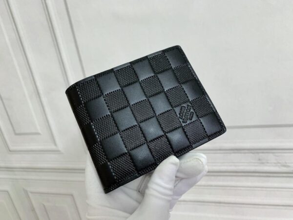 1:1 Replica Louis Vuitton Multiple Wallet Damier Graphite For Men, Men's Wallet 4.5in/11.5cm LV
