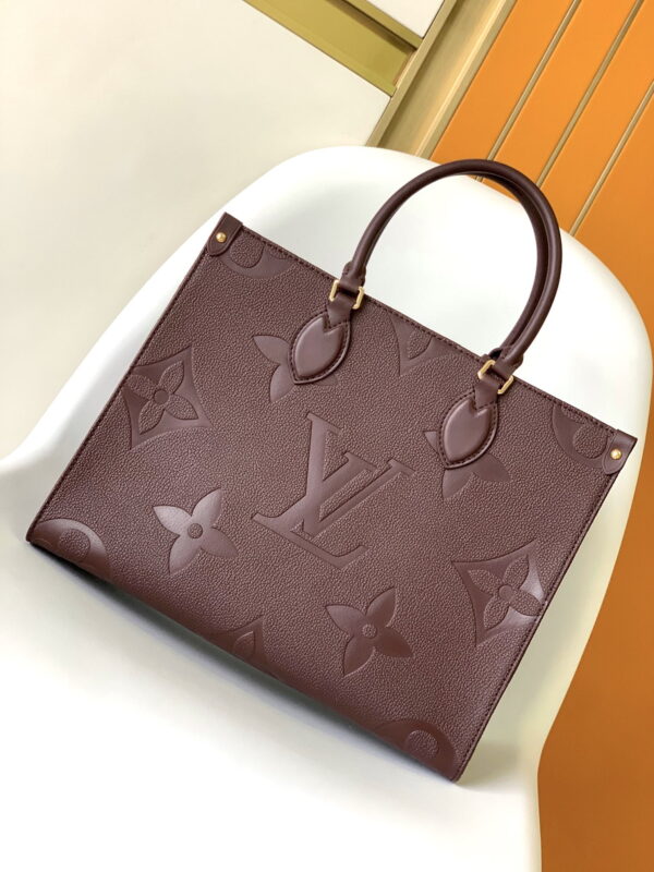 1:1 Replica Louis Vuitton LV Onthego MM Monogram Empreinte Leather Luxury Bag For Women M46601 - 35cm