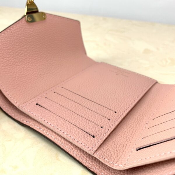 1:1 Replica Louis Vuitton Pallas Compact Wallet Monogram Canvas Pink For Women, Women's Wallet 5.1in/13cm LV