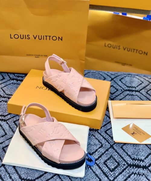 Louis Vuitton Paseo Flat Comfort Sandal Pink For Women LV 1A9RF9