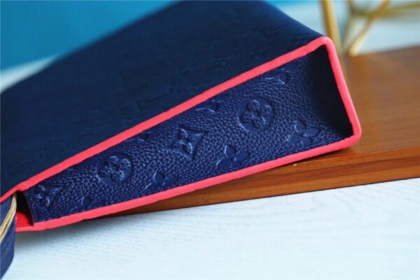1:1 Replica Louis Vuitton Poche Toilette 26 Monogram Empreinte Navy Blue For Women, Women's Wallets 9.8in/25cm LV