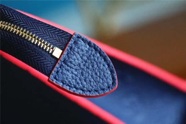 1:1 Replica Louis Vuitton Poche Toilette 26 Monogram Empreinte Navy Blue For Women, Women's Wallets 9.8in/25cm LV