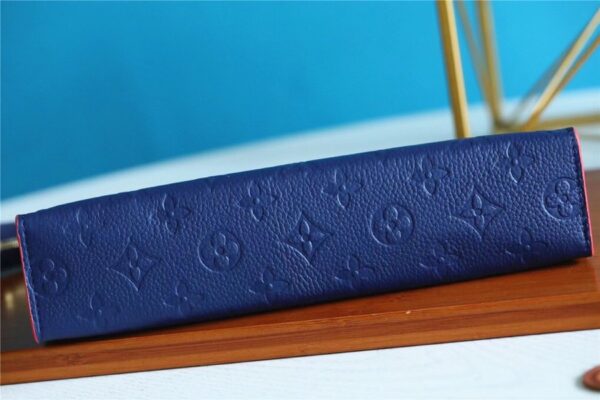 1:1 Replica Louis Vuitton Poche Toilette 26 Monogram Empreinte Navy Blue For Women, Women's Wallets 9.8in/25cm LV