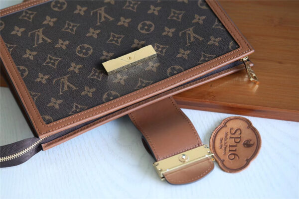 1:1 Replica Louis Vuitton Pochette Dauphine Monogram and Monogram Reverse Canvas Brown For Women, Women's Wallets 10.2in/26cm LV M69184