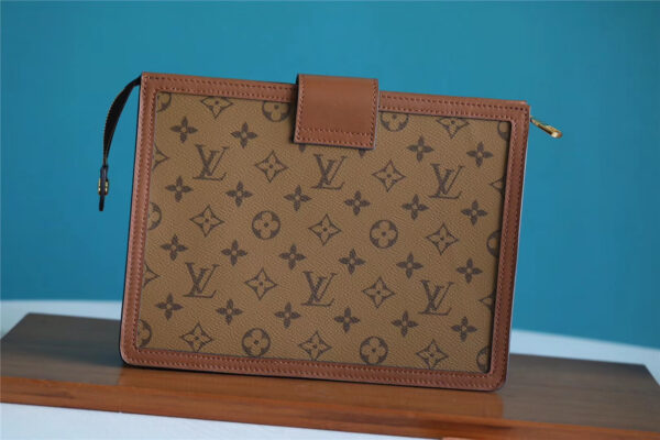 1:1 Replica Louis Vuitton Pochette Dauphine Monogram and Monogram Reverse Canvas For Women, Women's Wallets 10.2in/26cm LV
