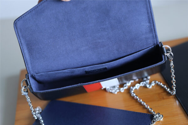 1:1 Replica Louis Vuitton Pochette Felicie Epi Black For Women, Women's Wallets 8.3in/21cm LV