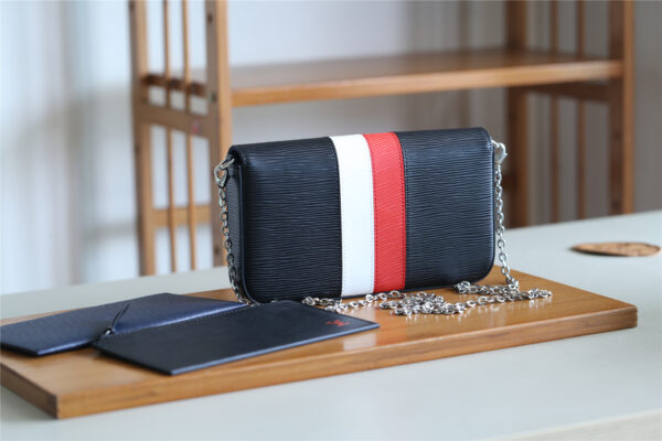 1:1 Replica Louis Vuitton Pochette Felicie Epi Black For Women, Women's Wallets 8.3in/21cm LV