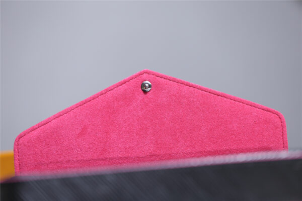 1:1 Replica Louis Vuitton Pochette Felicie Epi Black/Red For Women, Women's Wallets 8.3in/21cm LV