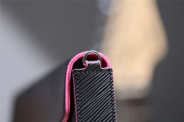 1:1 Replica Louis Vuitton Pochette Felicie Epi Black/Red For Women, Women's Wallets 8.3in/21cm LV