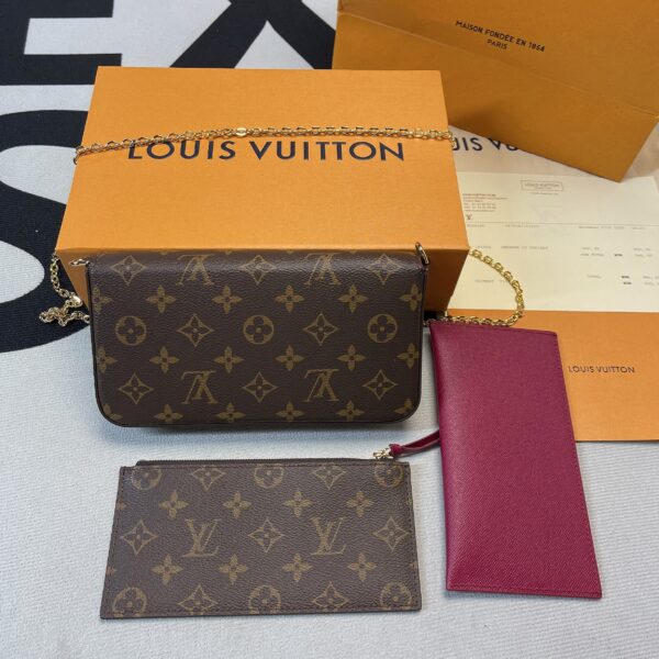 1:1 Replica Louis Vuitton Pochette Felicie Monogram Canvas For Women, Women's Wallets 8.3in/21cm LV M61276