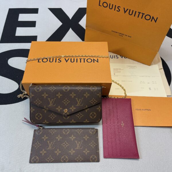 1:1 Replica Louis Vuitton Pochette Felicie Monogram Canvas For Women, Women's Wallets 8.3in/21cm LV M61276