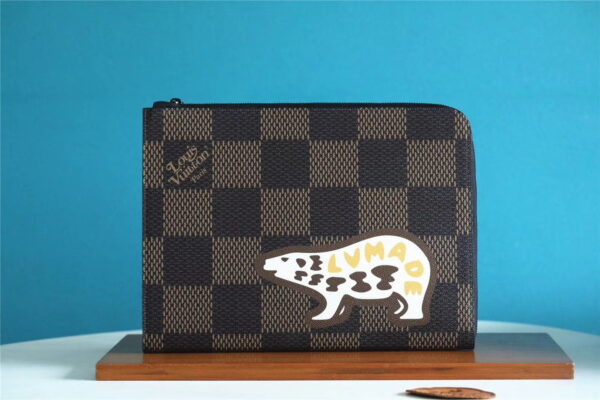 1:1 Replica Louis Vuitton Pochette Jour GM Damier Canvas By Virgil Abloh For Women, Women's Wallets 13.4in/34cm LV 