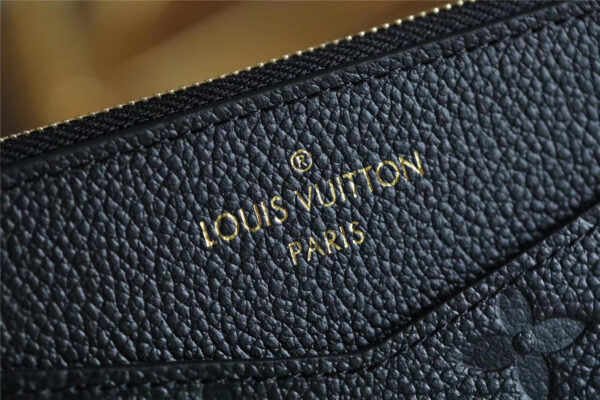 1:1 Replica Louis Vuitton Pochette Melanie BB Monogram Empreinte Black For Women, Women's Wallets 7.9in/20cm LV M68712