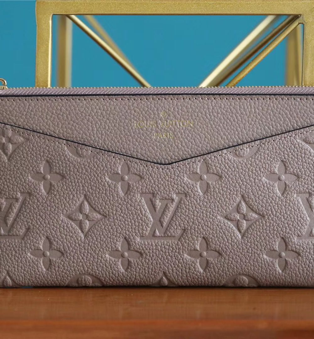1:1 Replica Louis Vuitton Pochette Melanie BB Monogram Empreinte Grey For Women, Women's Wallets 7.9in/20cm LV