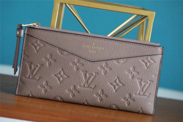 1:1 Replica Louis Vuitton Pochette Melanie BB Monogram Empreinte Grey For Women, Women's Wallets 7.9in/20cm LV