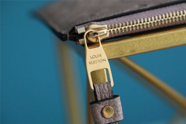 1:1 Replica Louis Vuitton Pochette Melanie BB Monogram Empreinte Grey For Women, Women's Wallets 7.9in/20cm LV