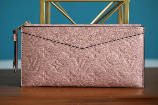 1:1 Replica Louis Vuitton Pochette Melanie BB Monogram Empreinte Pink For Women, Women's Wallets 7.9in/20cm LV