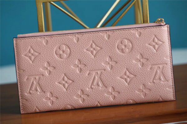 1:1 Replica Louis Vuitton Pochette Melanie BB Monogram Empreinte Pink For Women, Women's Wallets 7.9in/20cm LV