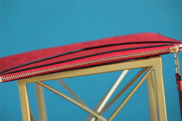 1:1 Replica Louis Vuitton Pochette Melanie BB Monogram Empreinte Red For Women, Women's Wallets 7.9in/20cm LV