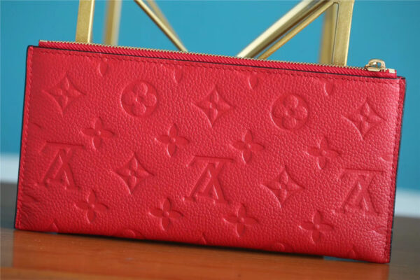 1:1 Replica Louis Vuitton Pochette Melanie BB Monogram Empreinte Red For Women, Women's Wallets 7.9in/20cm LV