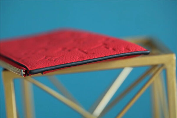 1:1 Replica Louis Vuitton Pochette Melanie BB Monogram Empreinte Red For Women, Women's Wallets 7.9in/20cm LV